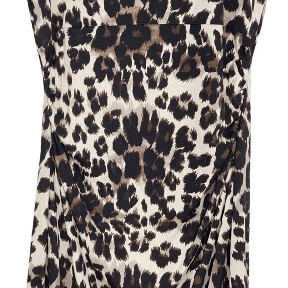 Diane von Furstenberg Dress 6 NWT Leopard Print Sheath Business Casual DVF Silk - Picture 4 of 9